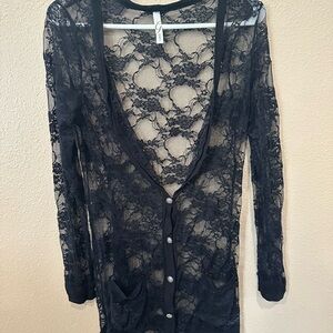 Ginger G Black Lace Top